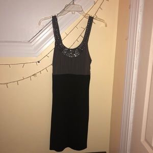 Rhinestoned Mini skater dress